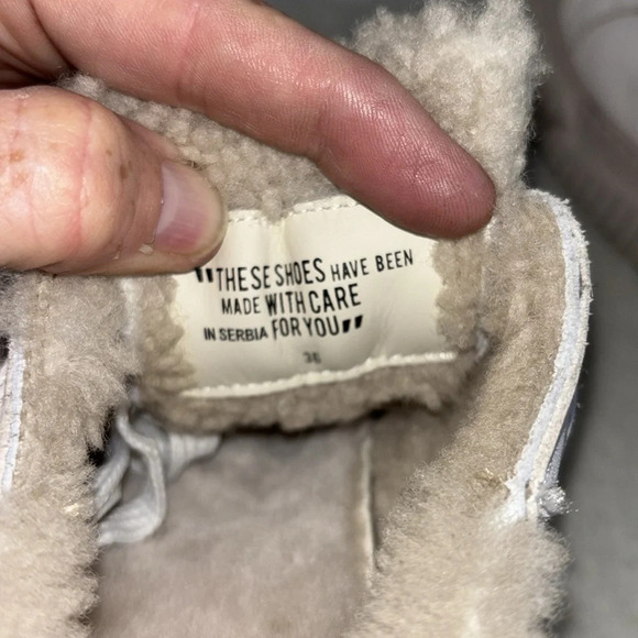 Voile Blanche GUC Lipari Sneakers lined EU 36 White Comfort Casual Shearling - Picture 6 of 6